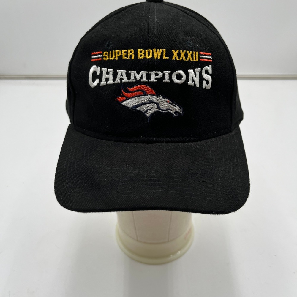 Denver Broncos Super Bowl XXXII Champions Hat Vintage Mens OSFA Headmaster‎